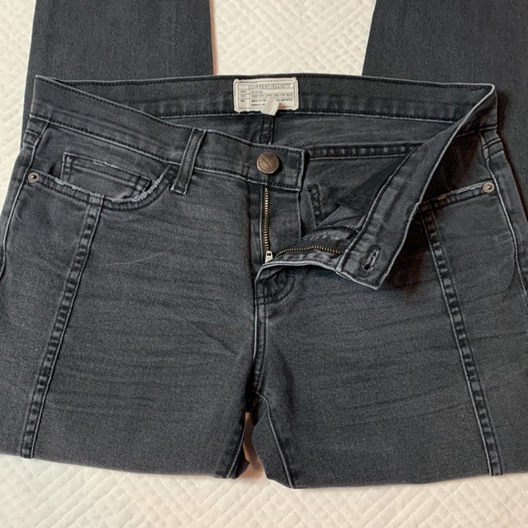 Current/Elliott The Seamed Easy Stiletto Skinny Jeans, Charcoal Gray/Black, 28 - Picture 7 of 16